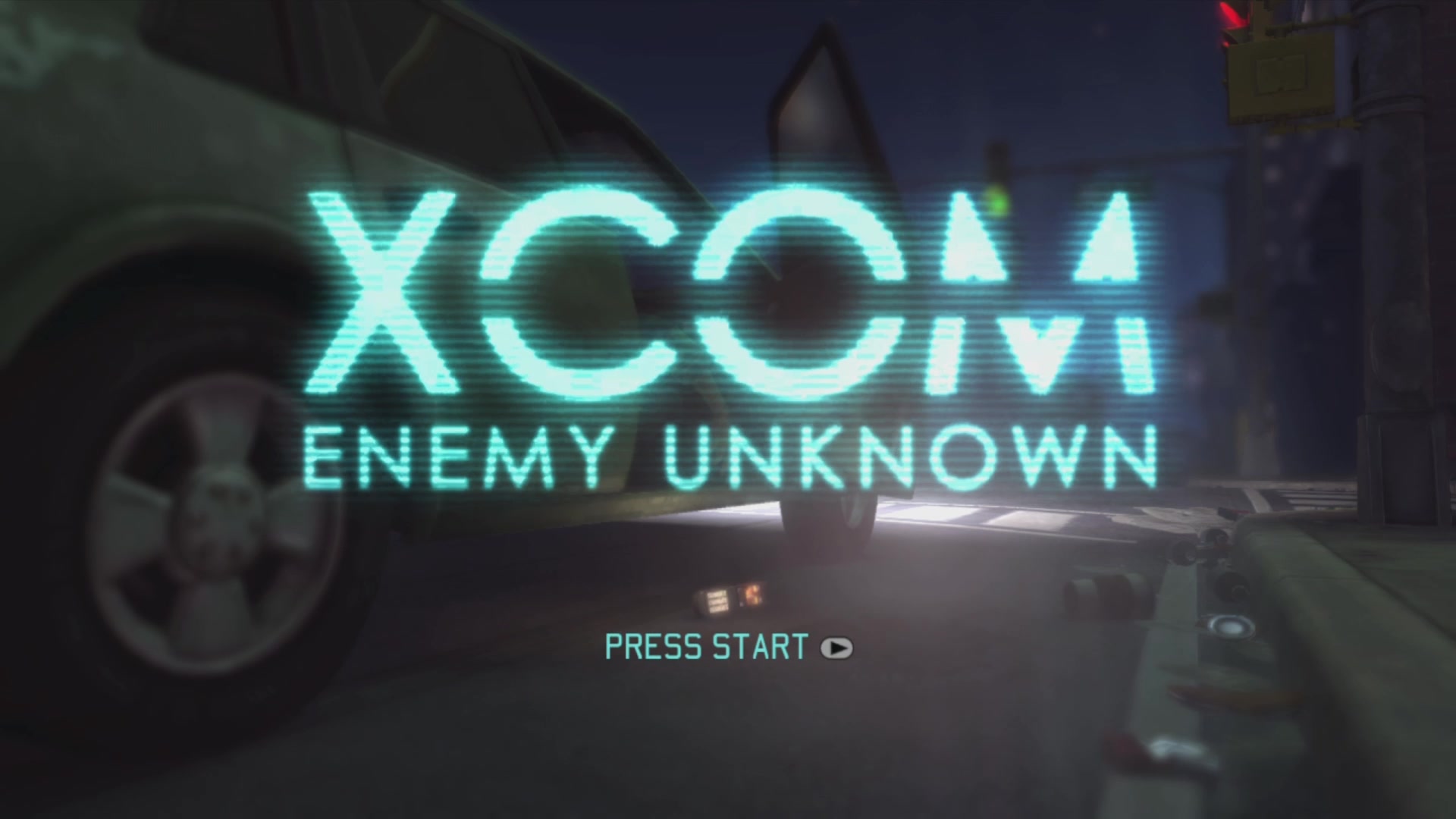 XCOM: Enemy Unknown title screen for Xbox 360